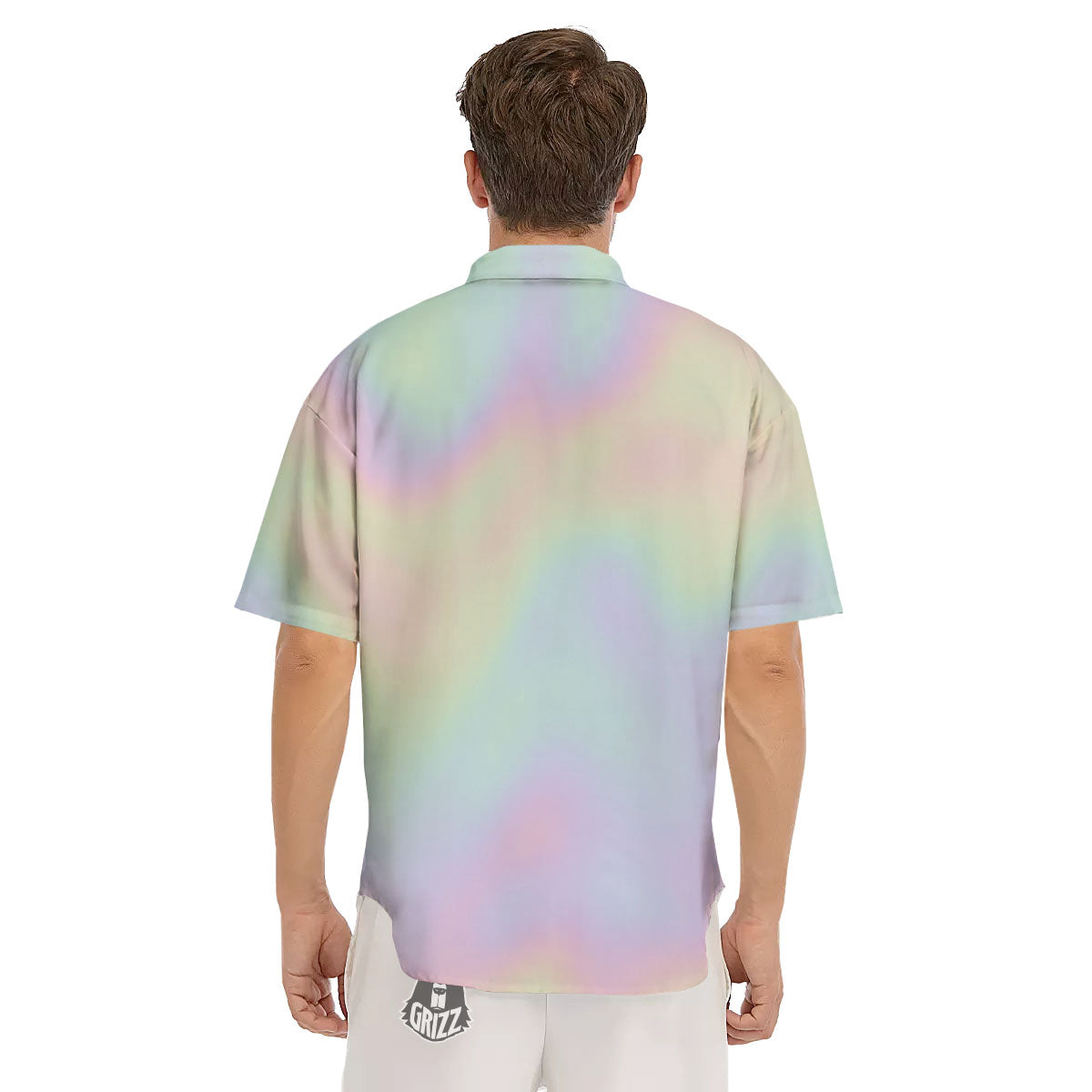 Acid Melt Pastel Print Men's Short Sleeve Shirts-grizzshop