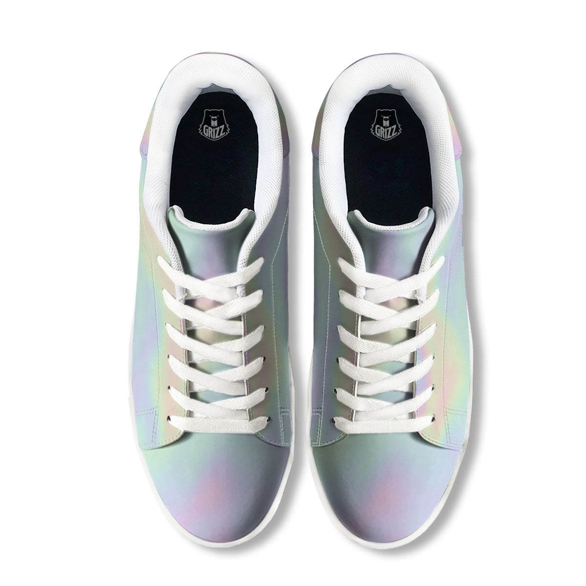 Acid Melt Pastel Print White Low Top Sneakers-grizzshop