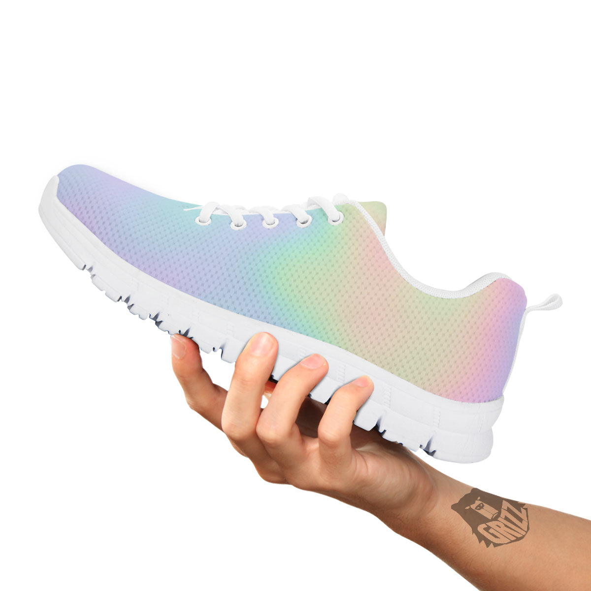 Acid Melt Pastel Print White Sneaker-grizzshop