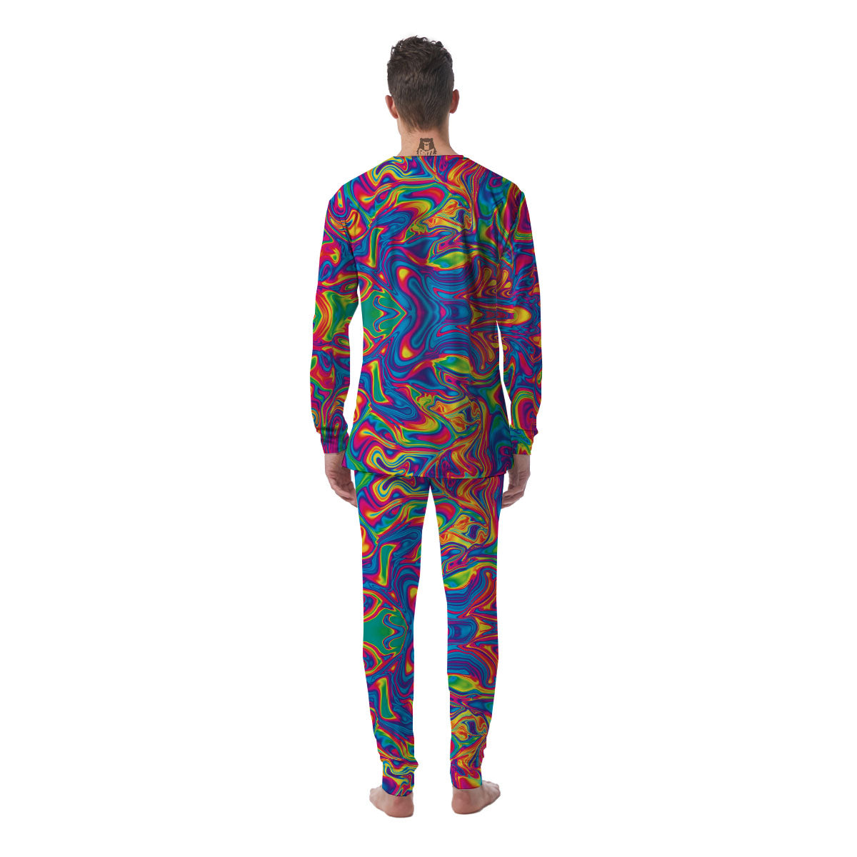 Acid Psychedelic Print Pattern Men's Pajamas-grizzshop
