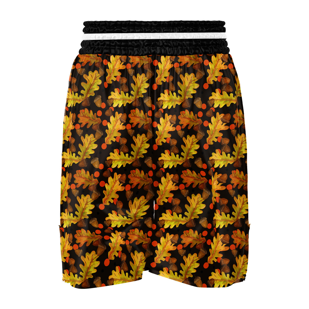 Acorn Leaf Print Pattern Boxing Shorts-grizzshop
