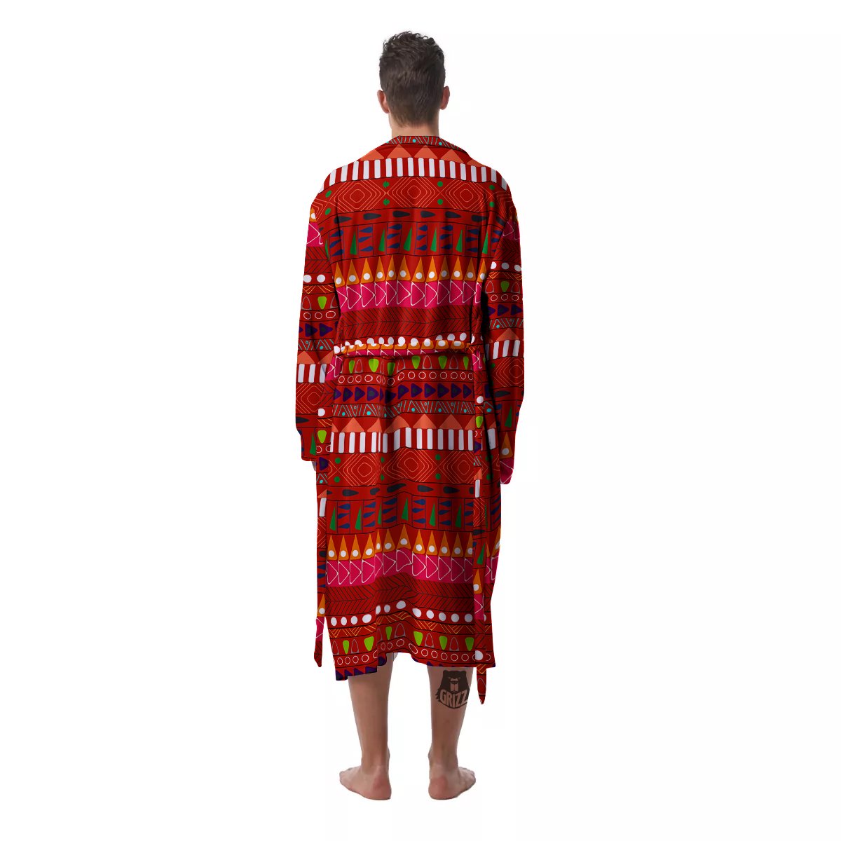 Adinkra Symbols West African Print Pattern Men's Robe-grizzshop