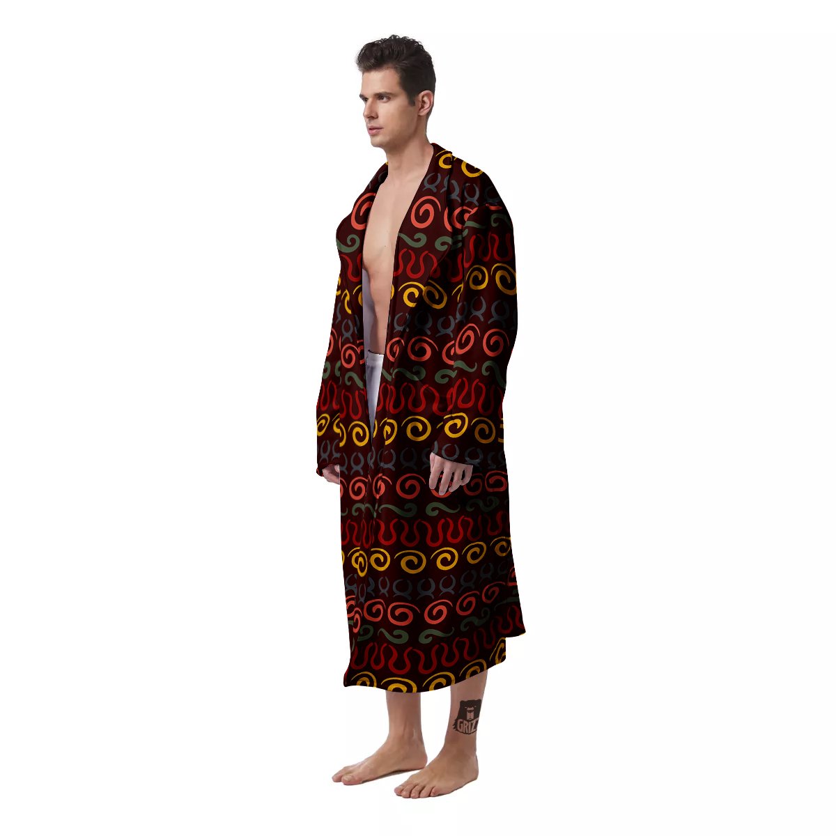 Adinkra Symbols West Print Pattern Men's Robe-grizzshop