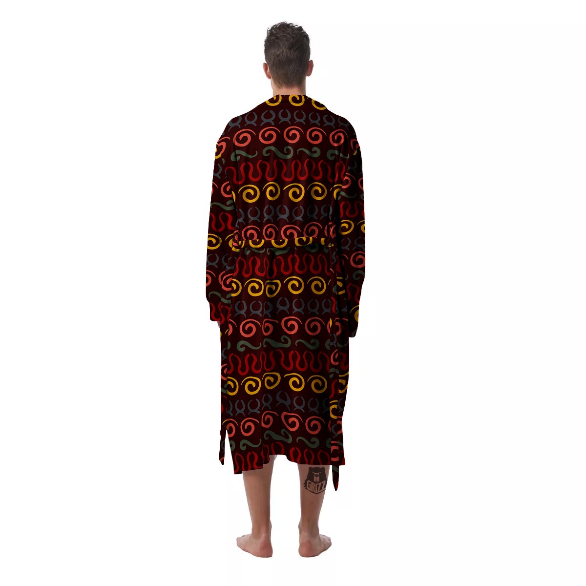 Adinkra Symbols West Print Pattern Men's Robe-grizzshop