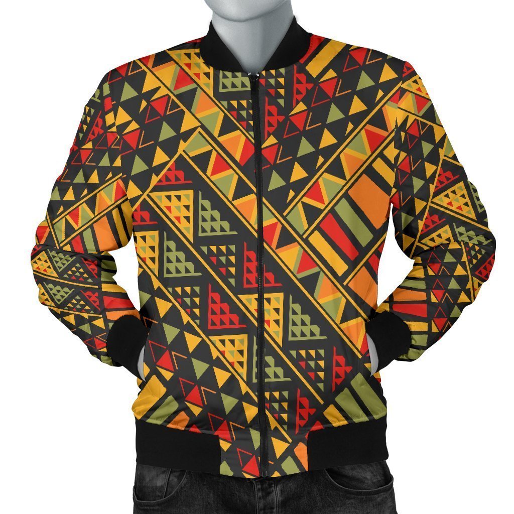 Africa Afro Dashiki Adinkra Kente Bomber Jacket Men-grizzshop