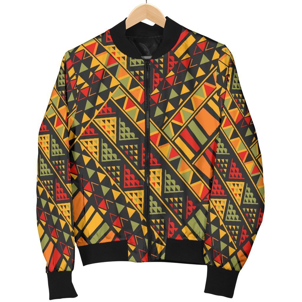 Africa Afro Dashiki Adinkra Kente Bomber Jacket Women-grizzshop