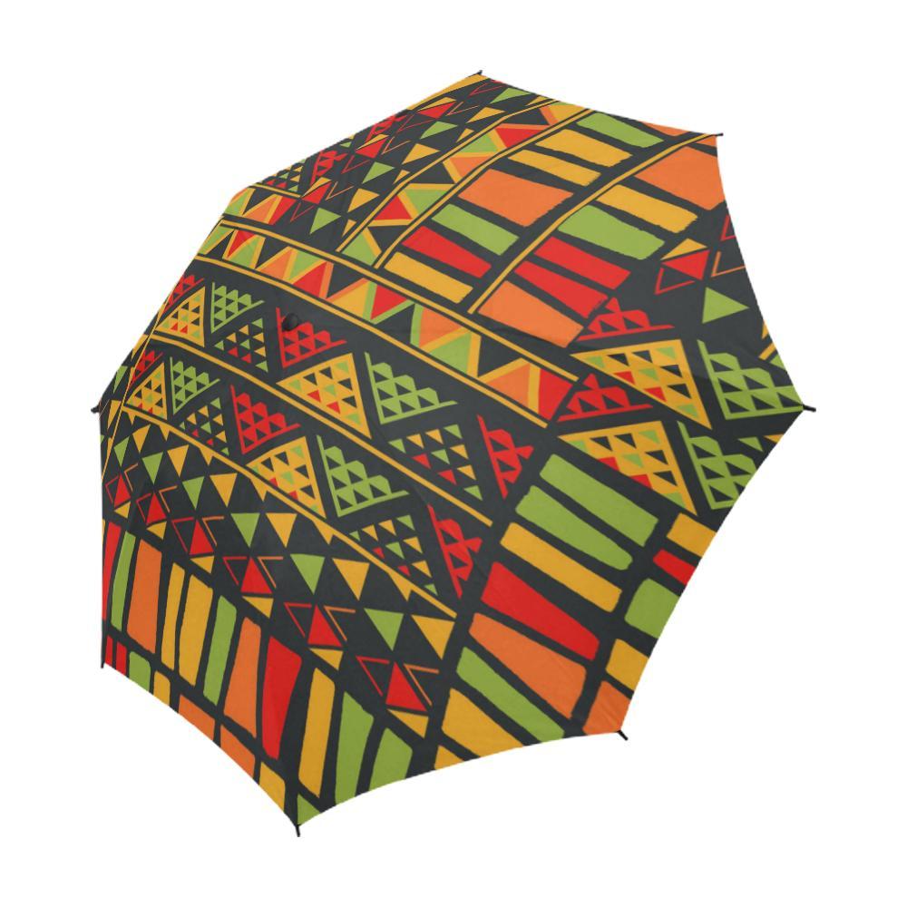 Africa Afro Dashiki Adinkra Kente Pattern Auto-Foldable Umbrella-grizzshop
