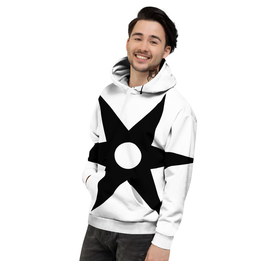 African Adinkra Symbols White And Black Men's Hoodie-grizzshop