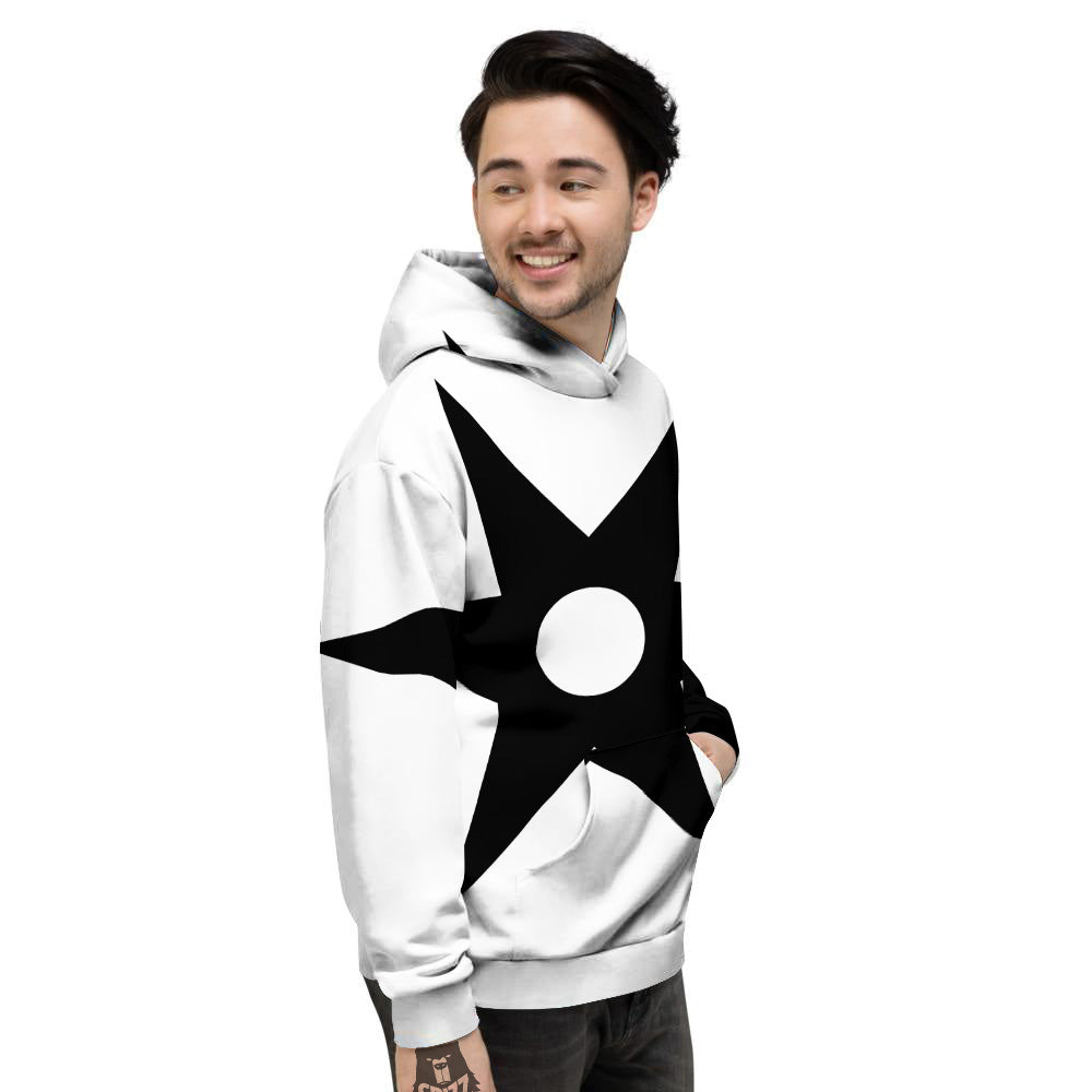 African Adinkra Symbols White And Black Men's Hoodie-grizzshop
