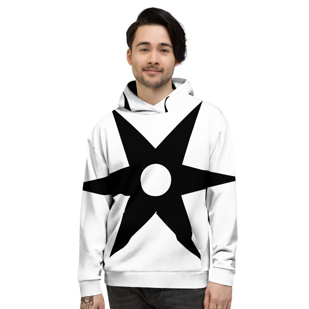 African Adinkra Symbols White And Black Men's Hoodie-grizzshop