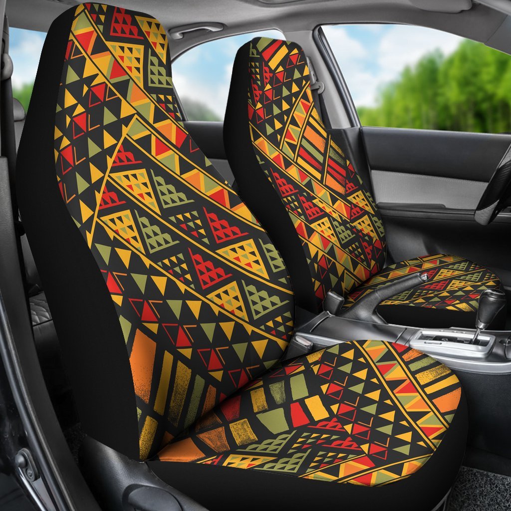 African Afro Dashiki Adinkra Kente Pattern Car Seat Covers-grizzshop