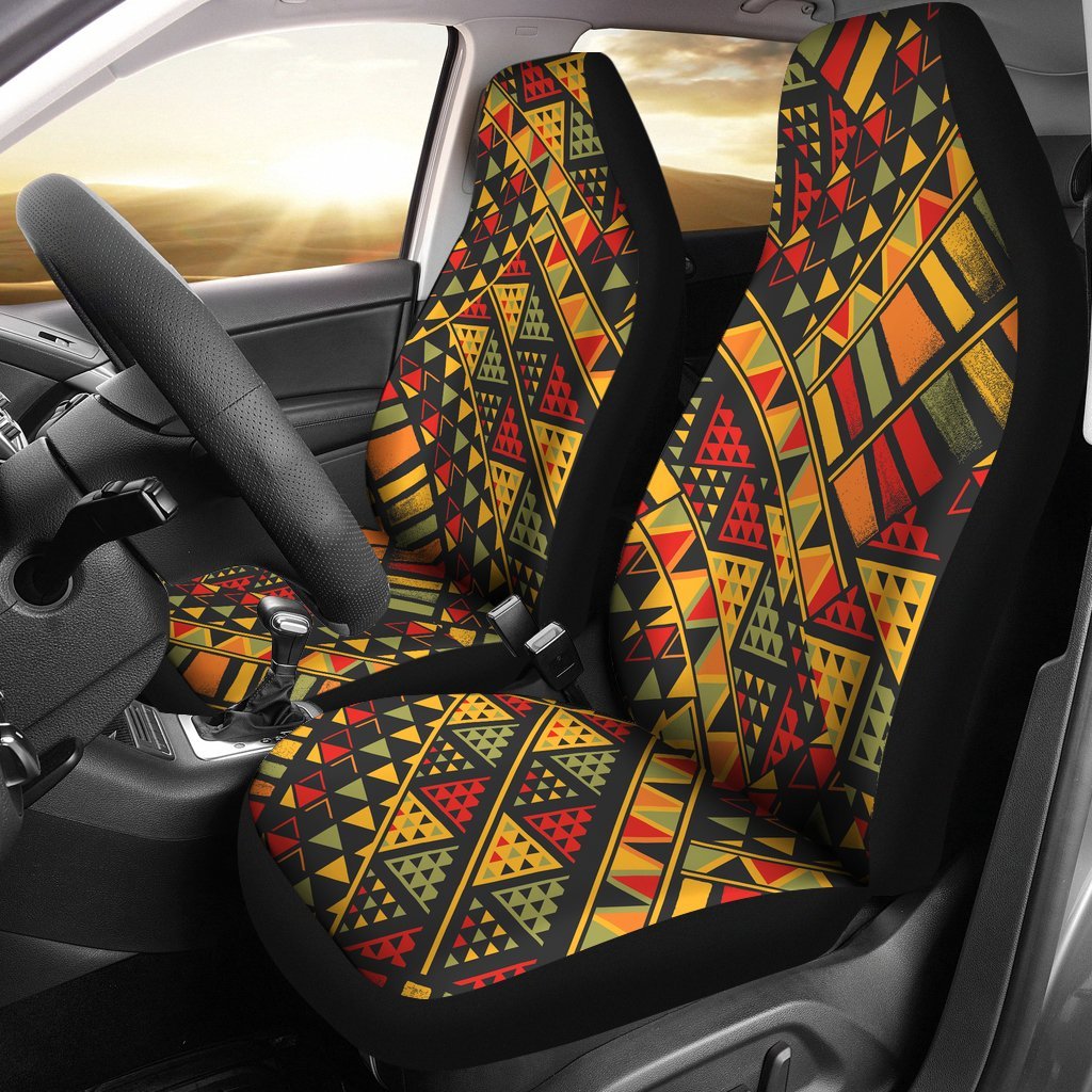 African Afro Dashiki Adinkra Kente Pattern Car Seat Covers-grizzshop