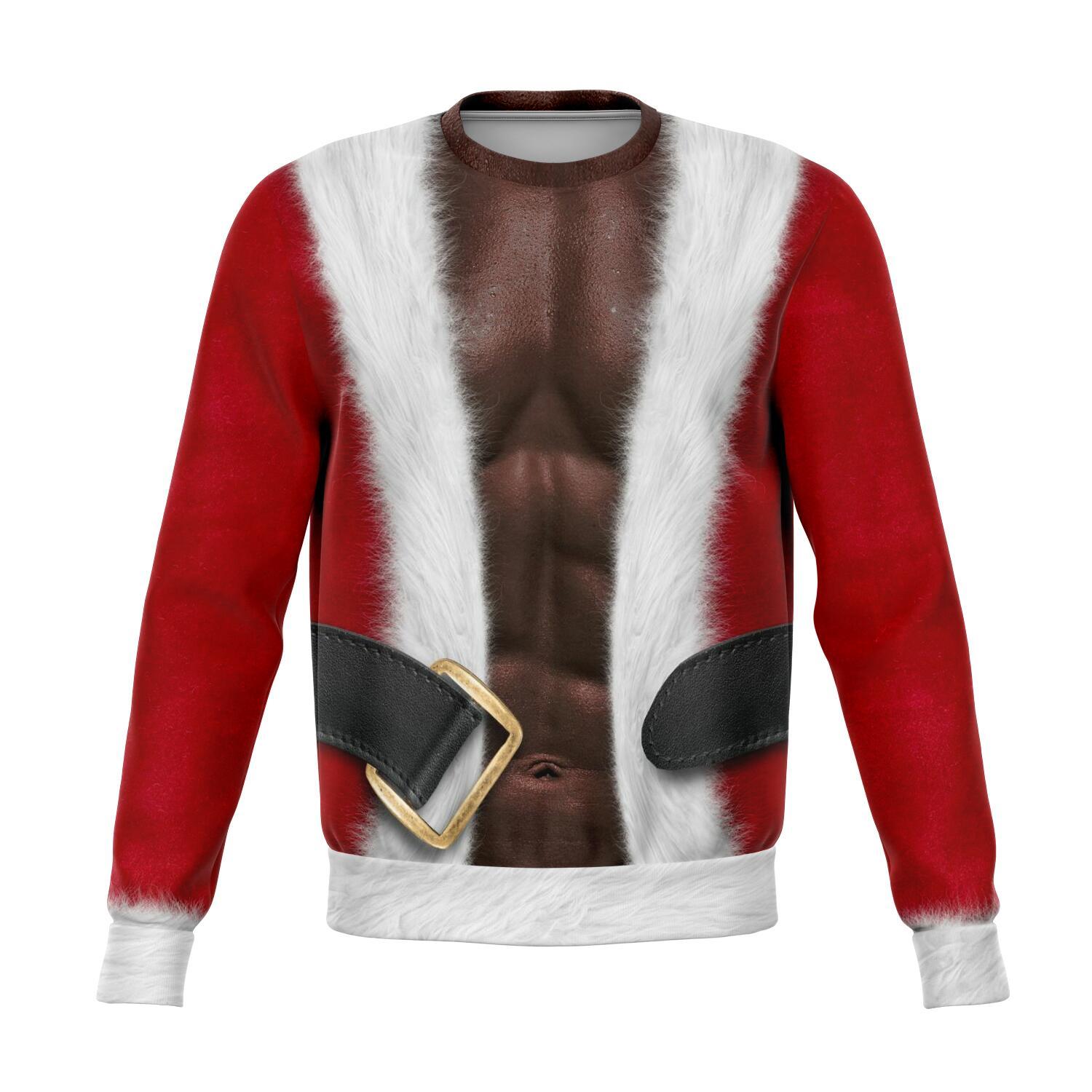 African Black Santa Christmas Ugly Sweater-grizzshop