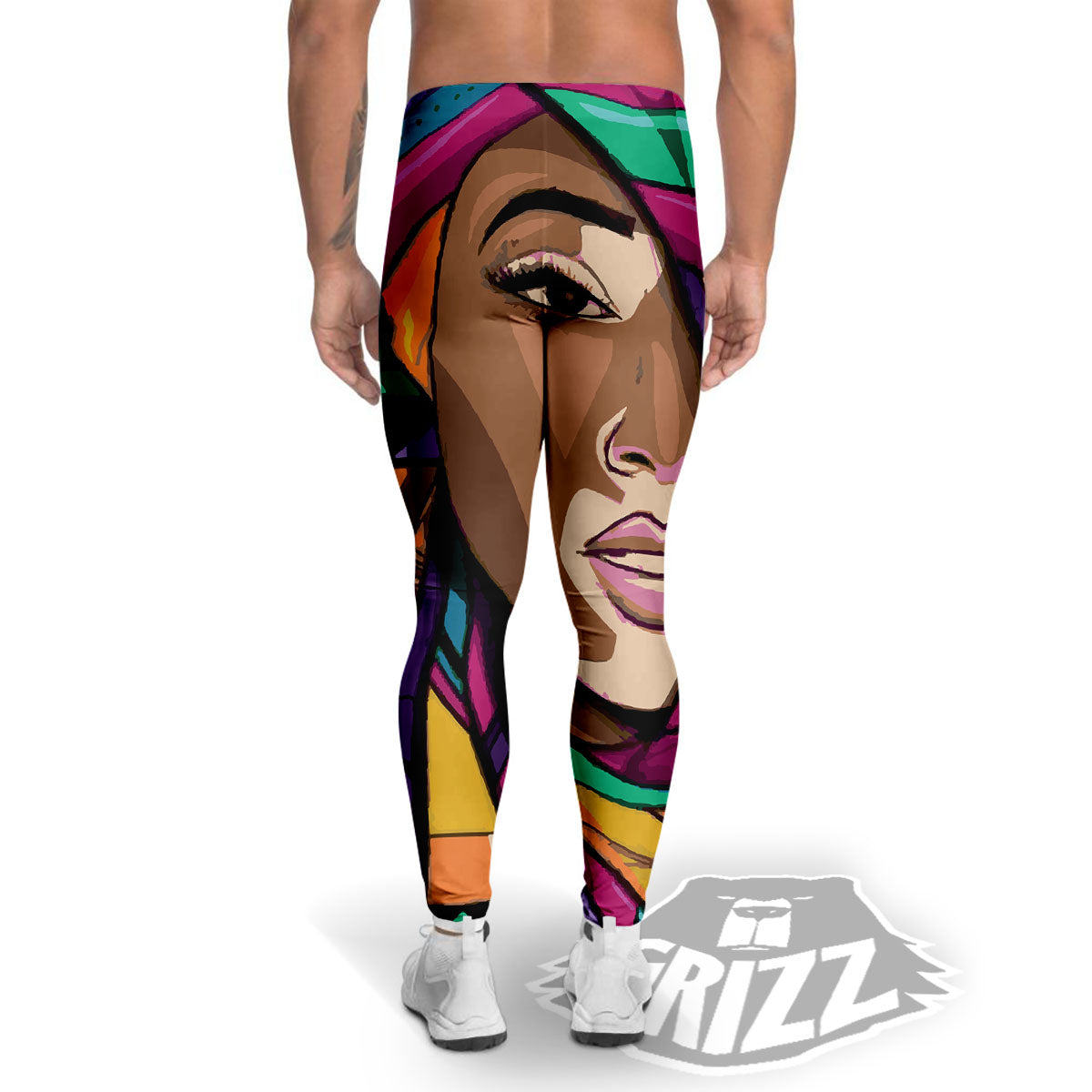 African Girl Art Print Men's Leggings-grizzshop