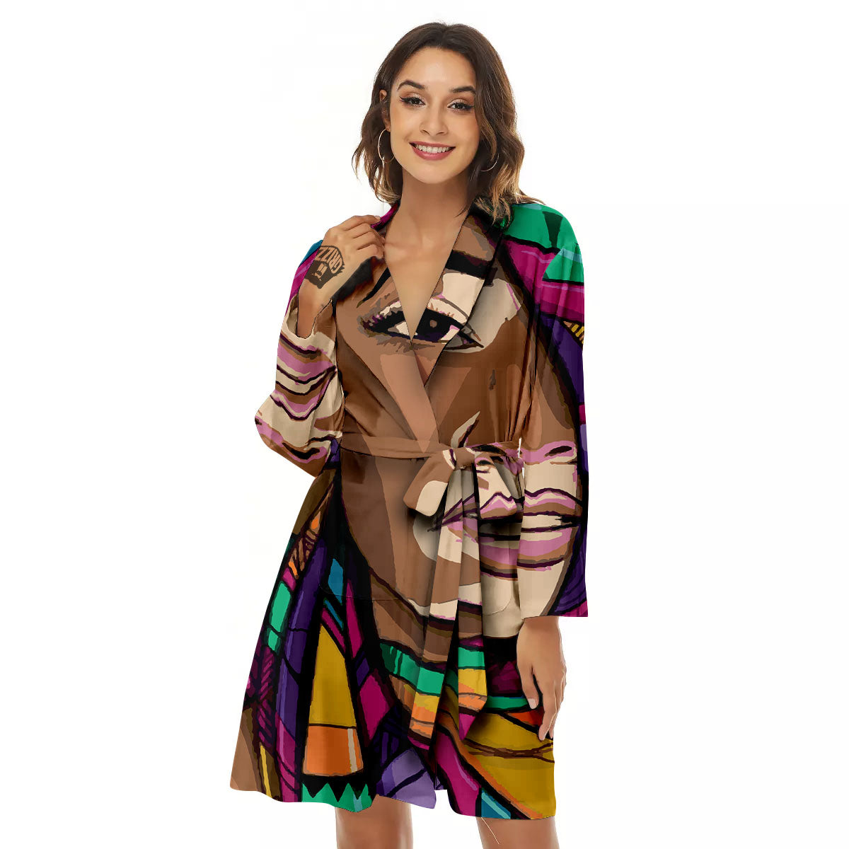 African Girl Art Print Women's Robe-grizzshop