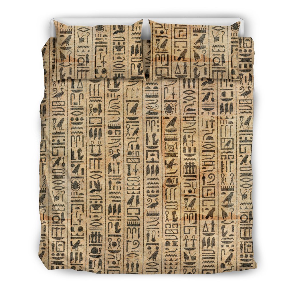African Hieroglyphics Pattern Pillow & Duvet Covers Bedding Set-grizzshop