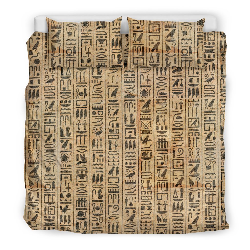 African Hieroglyphics Pattern Pillow & Duvet Covers Bedding Set-grizzshop