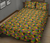 African Kente Pattern Print Bed Set Quilt-grizzshop