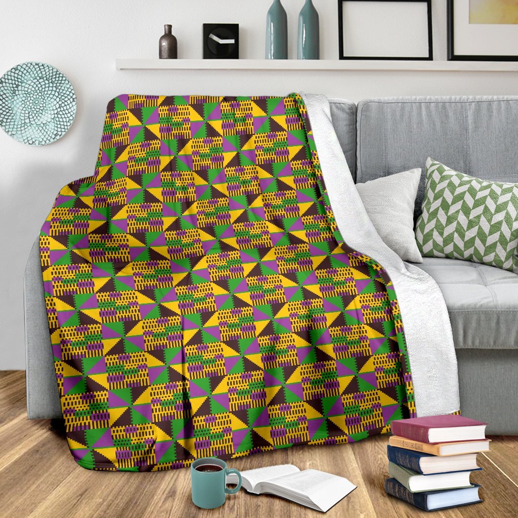 African Kente Pattern Print Blanket-grizzshop