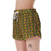 African Kente Pattern Print Women's Shorts-grizzshop