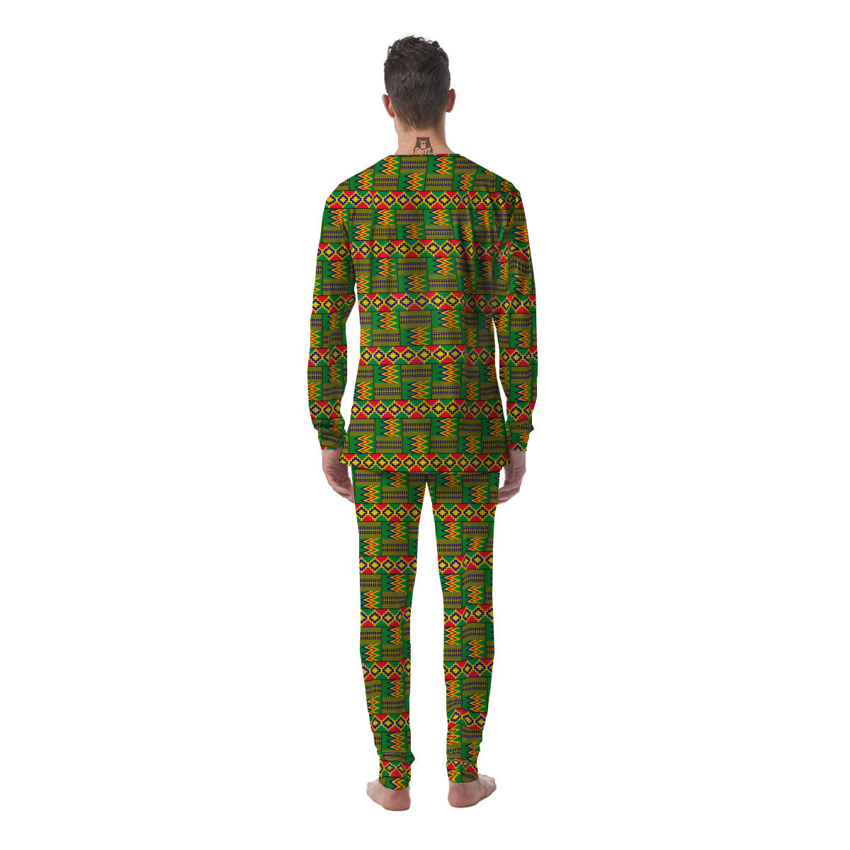 African Kente Print Pattern Men's Pajamas-grizzshop