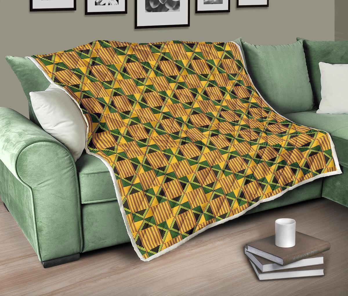 African Kente Print Pattern Quilt-grizzshop