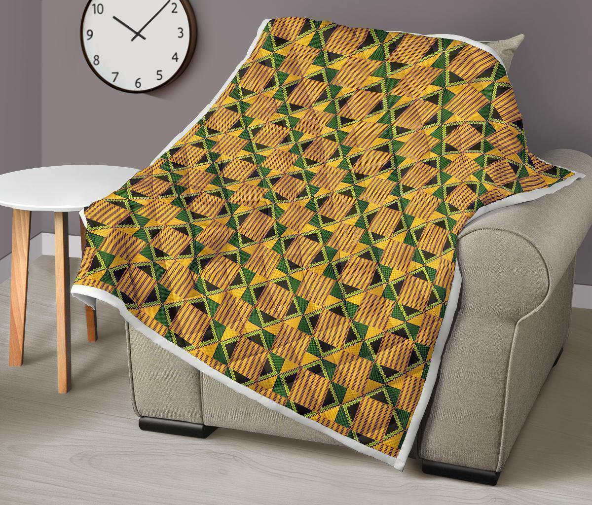 African Kente Print Pattern Quilt-grizzshop