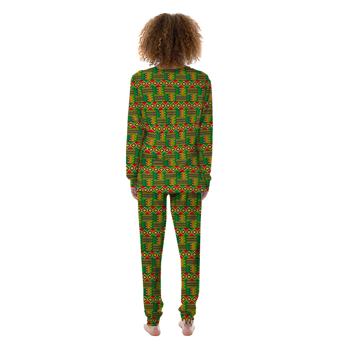 African Kente Print Pattern Women's Pajamas-grizzshop
