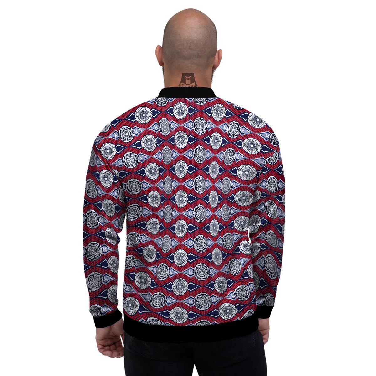 African Kitenge Print Men's Bomber Jacket-grizzshop