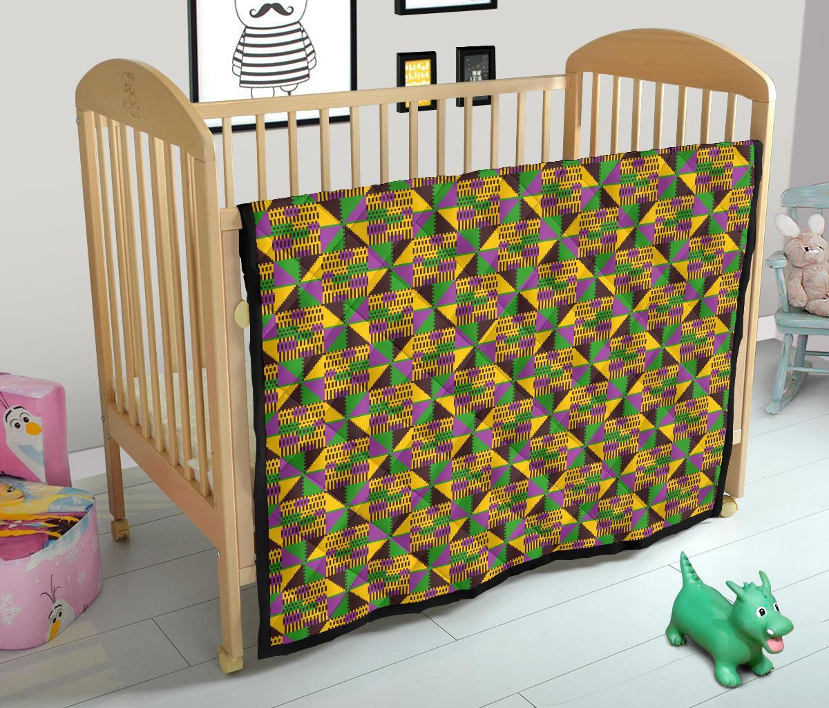 African Kente Pattern Print Quilt-grizzshop