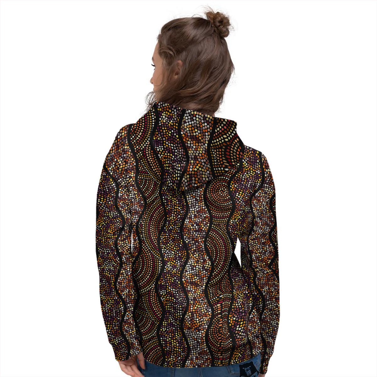 Afro African Dot Print Pattern Women's Hoodie-grizzshop