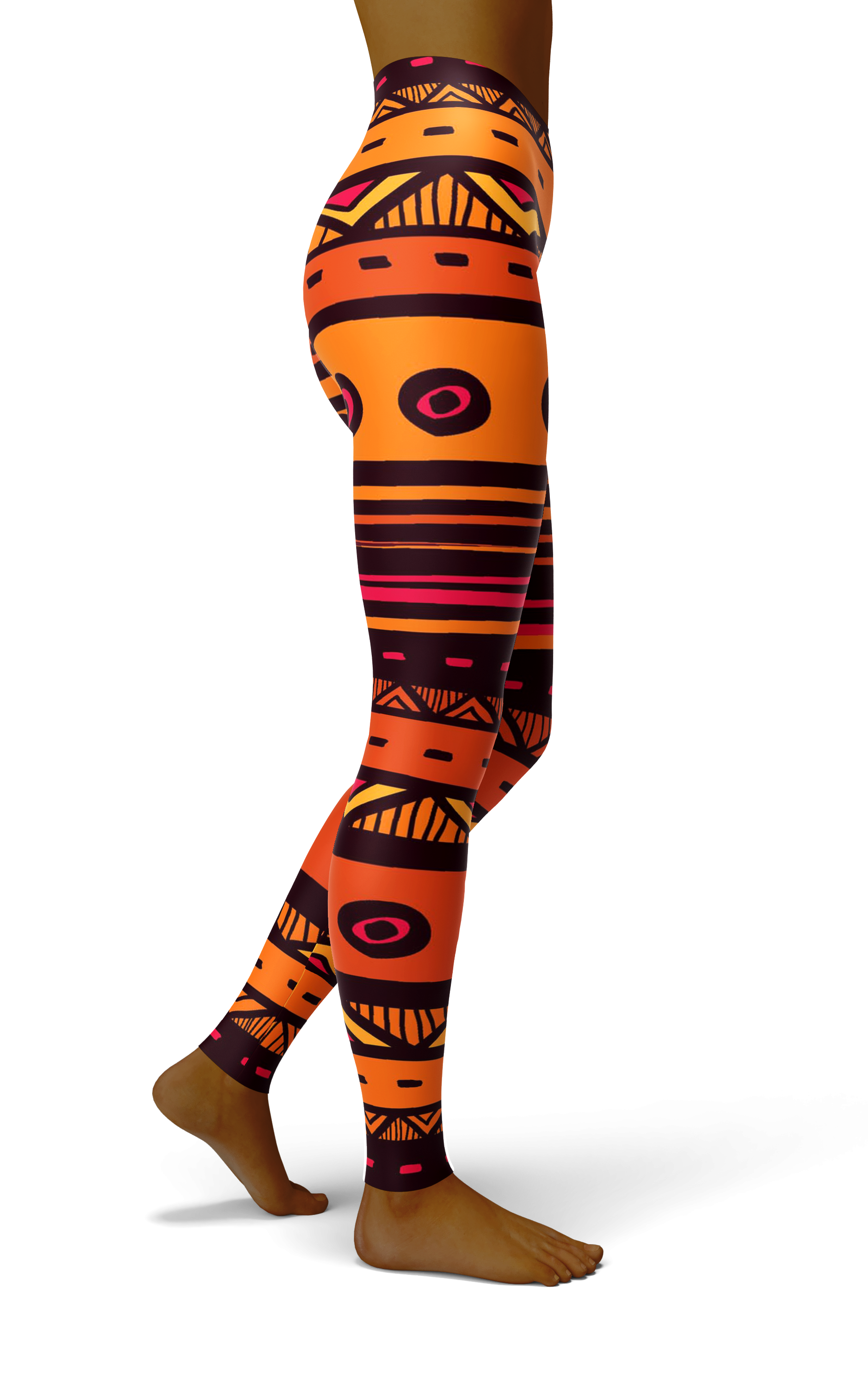 Afro African Kente Art Style 2 Print Legging-grizzshop