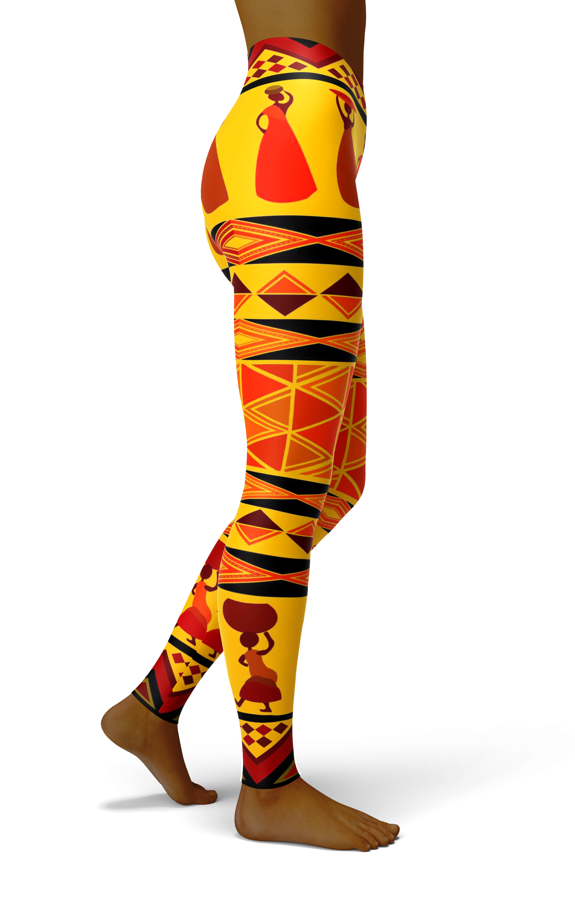 Afro African Kente Culture Print Legging-grizzshop