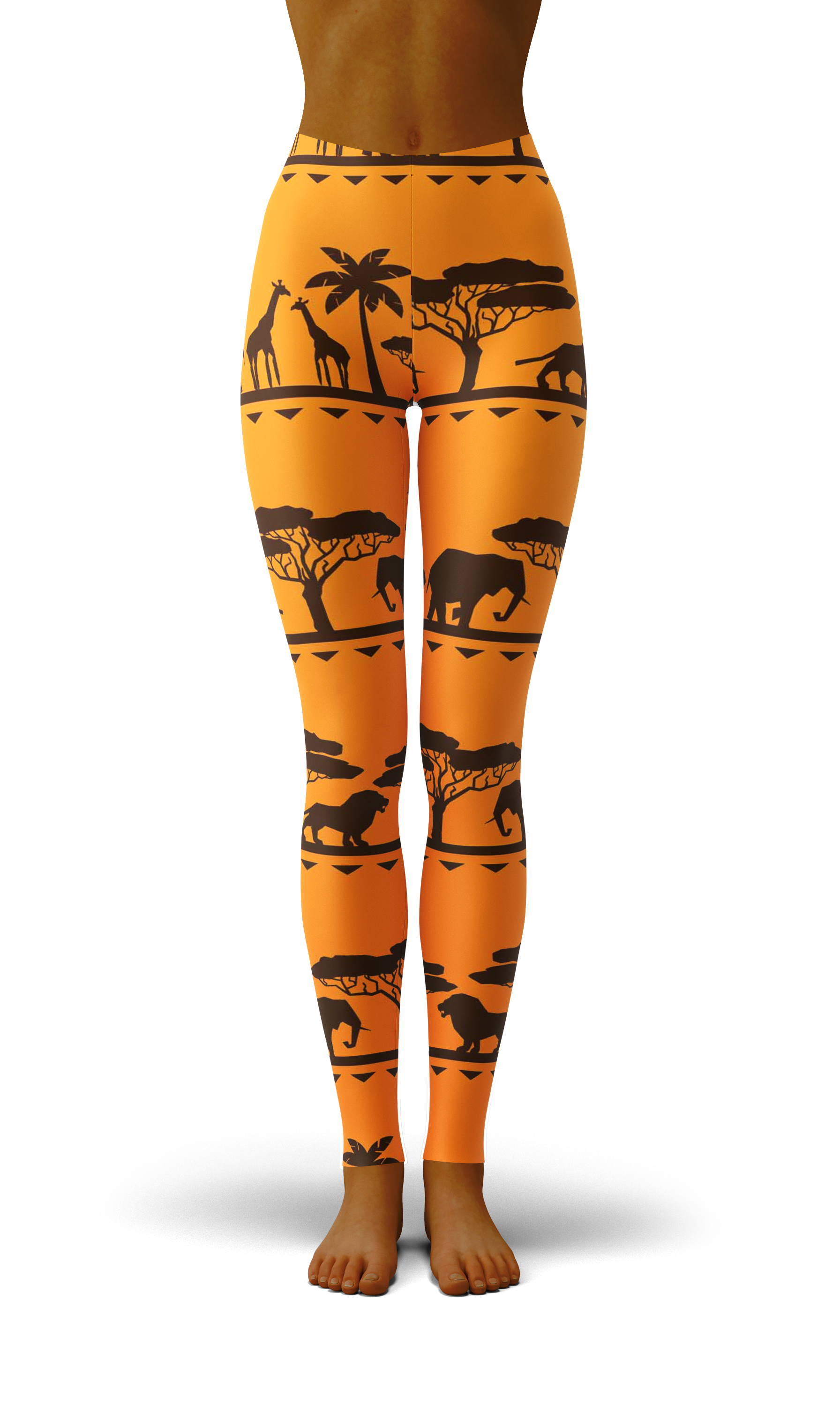 Afro African Kente Nature Print Legging-grizzshop