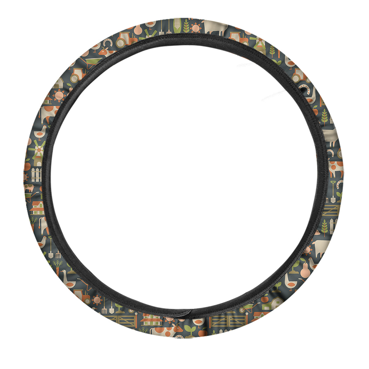 Agriculture Farming Print Pattern Car Steering Wheel Cover-grizzshop