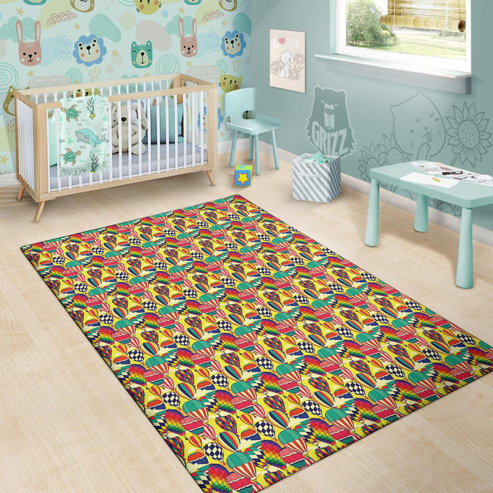 Air Balloon Colorful Print Pattern Floor Mat-grizzshop