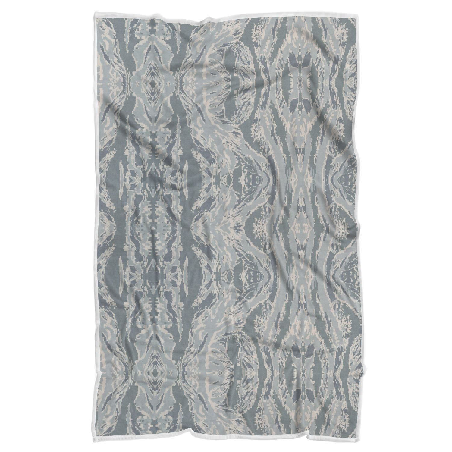 Air Force Military Camouflage White Snow Camo Pattern Print Throw Blanket-grizzshop