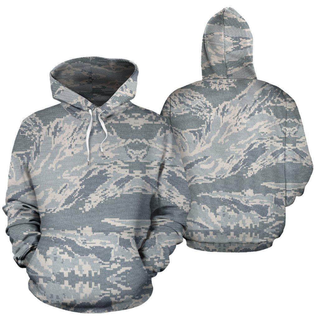 Air Force Military Camouflage White Snow Camo Pattern Print Women Men Pullover Hoodie-grizzshop