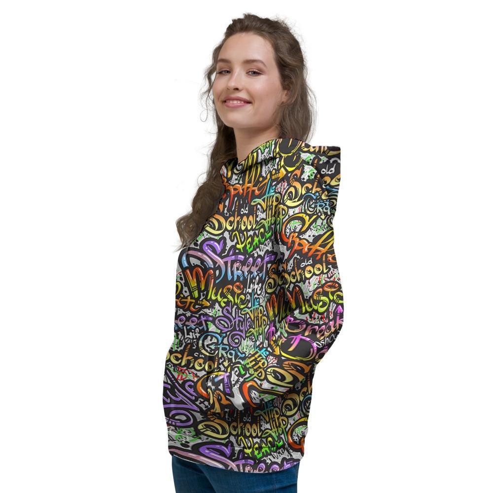 Airbrush Graffiti Print Women's Hoodie-grizzshop