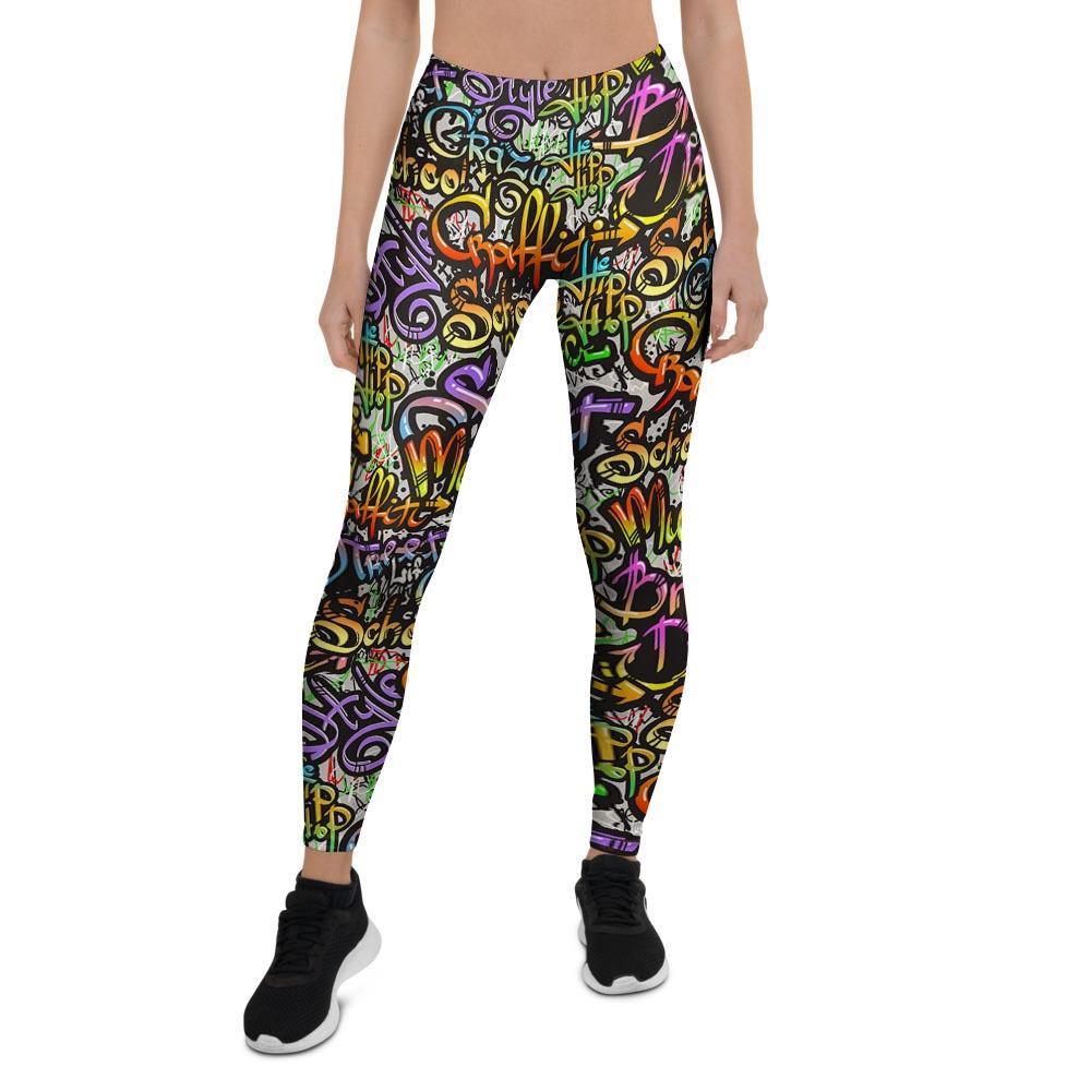 Airbrush Graffiti Print Women's Leggings-grizzshop