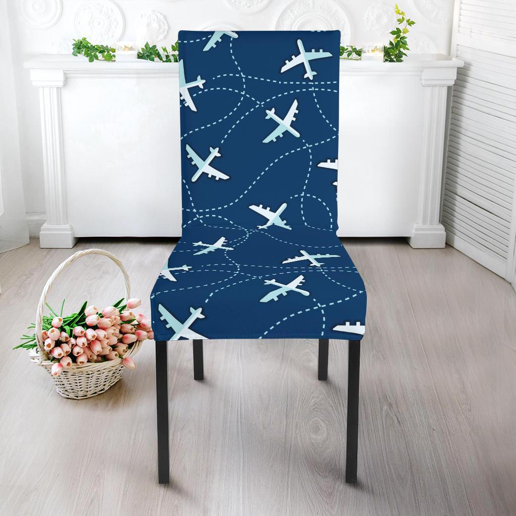 Airplane Print Pattern Chair Cover-grizzshop
