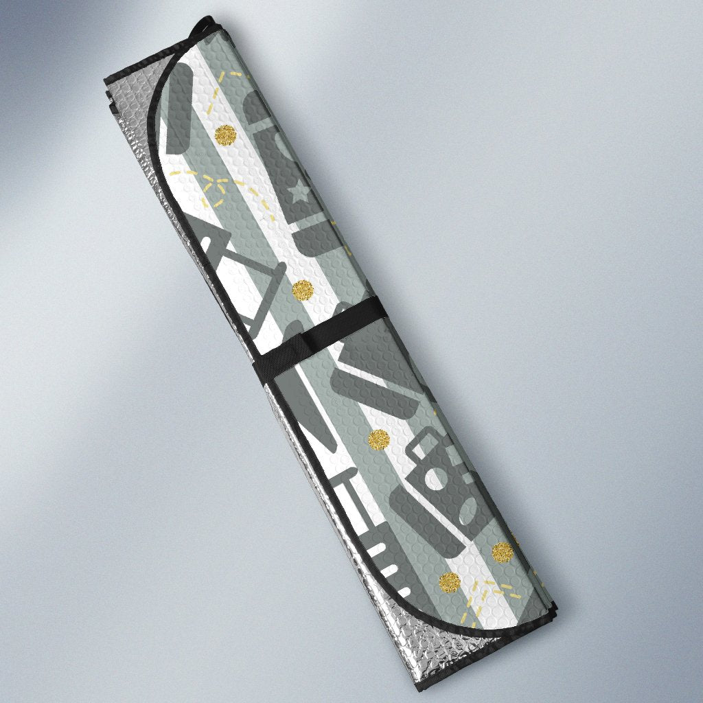 Airplane Luggage Pattern Print Car Sun Shade-grizzshop