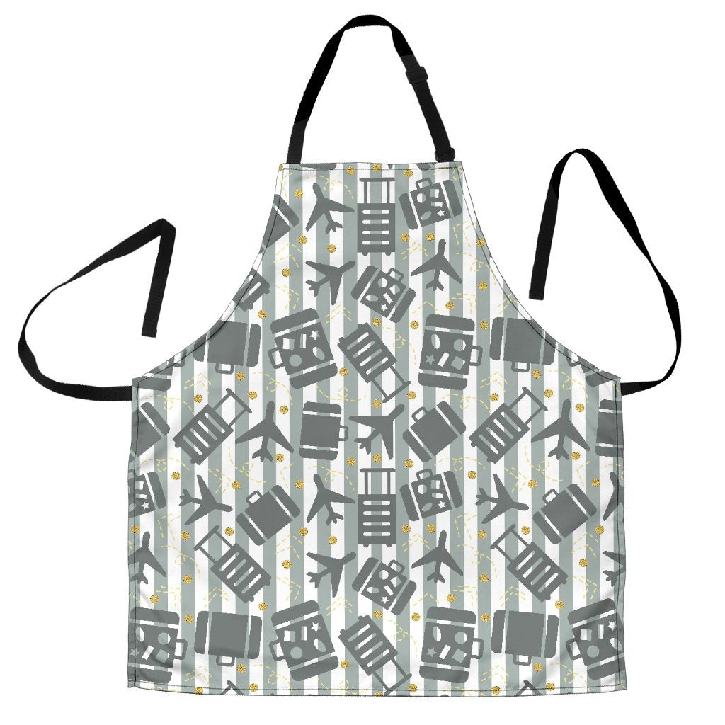 Airplane Luggage Pattern Print Women's Apron-grizzshop