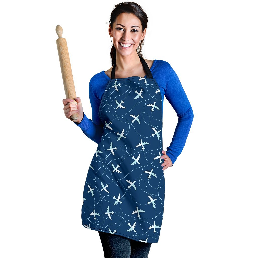 Airplane Print Pattern Women's Apron-grizzshop