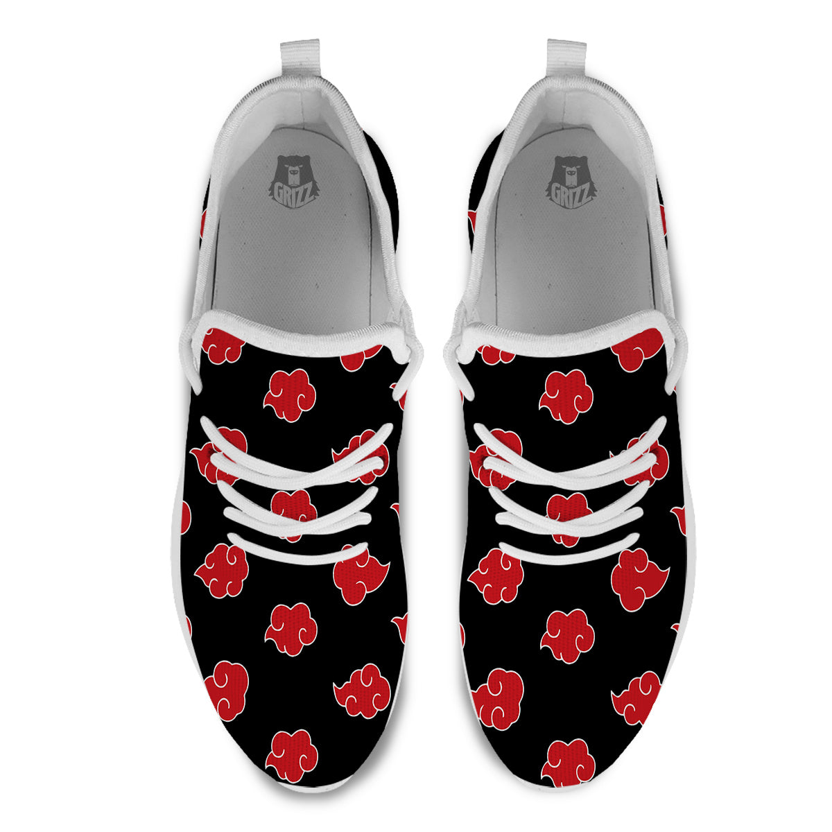 Akatsuki Print Pattern White Athletic Shoes-grizzshop