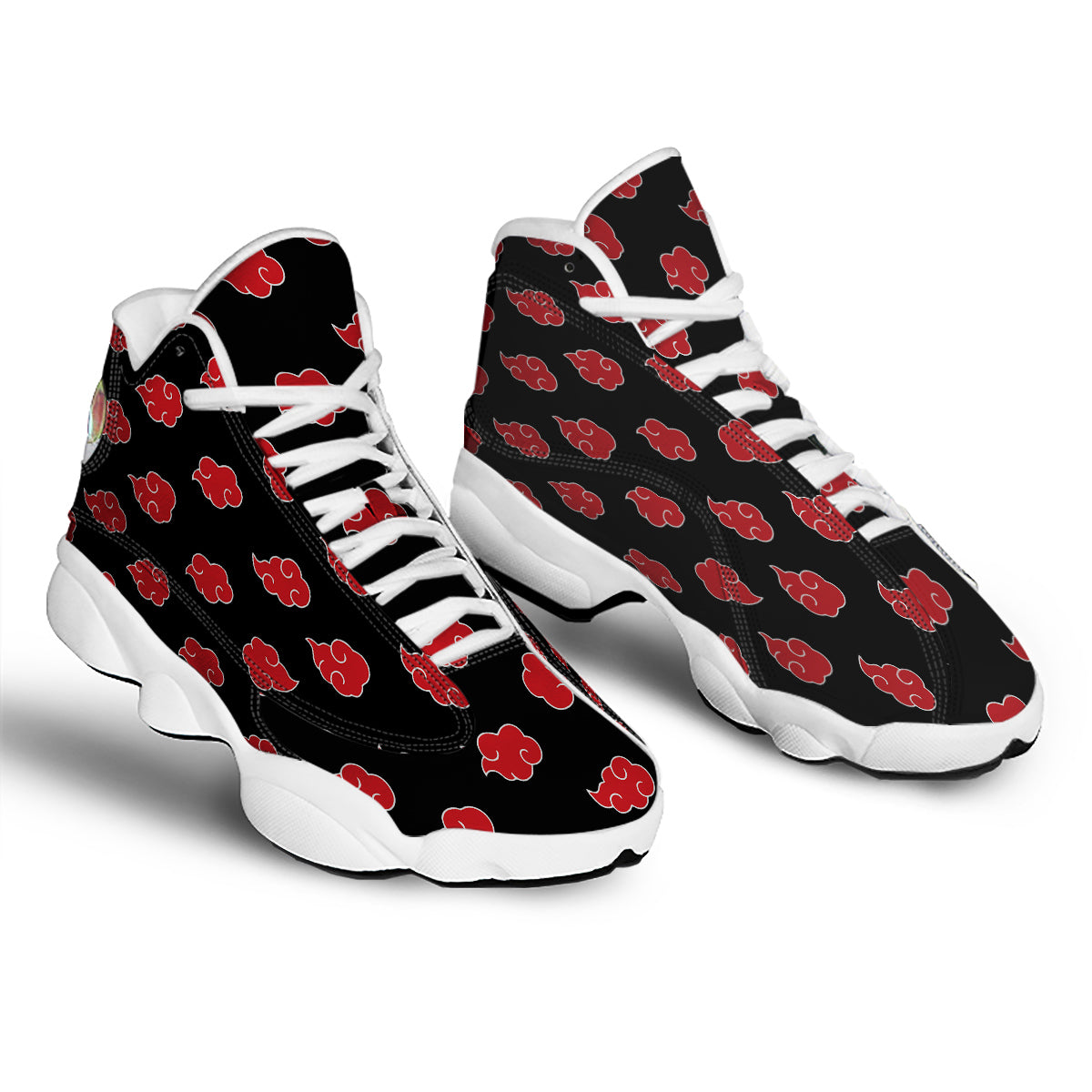 Akatsuki Print Pattern White Basketball Shoes-grizzshop
