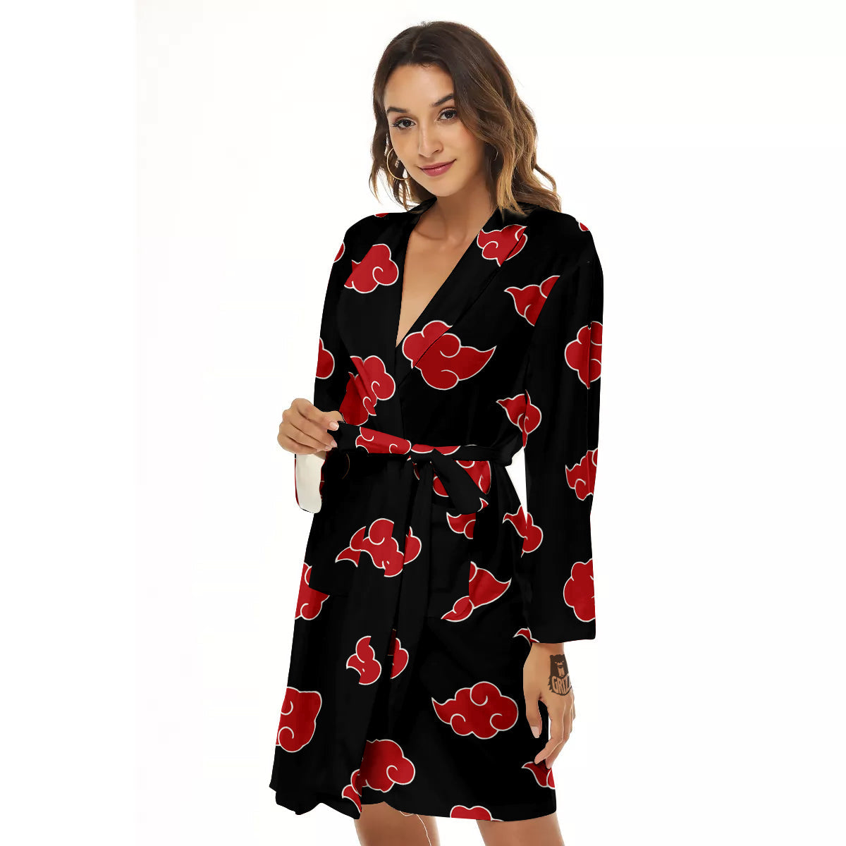 Akatsuki Print Pattern Women's Robe-grizzshop