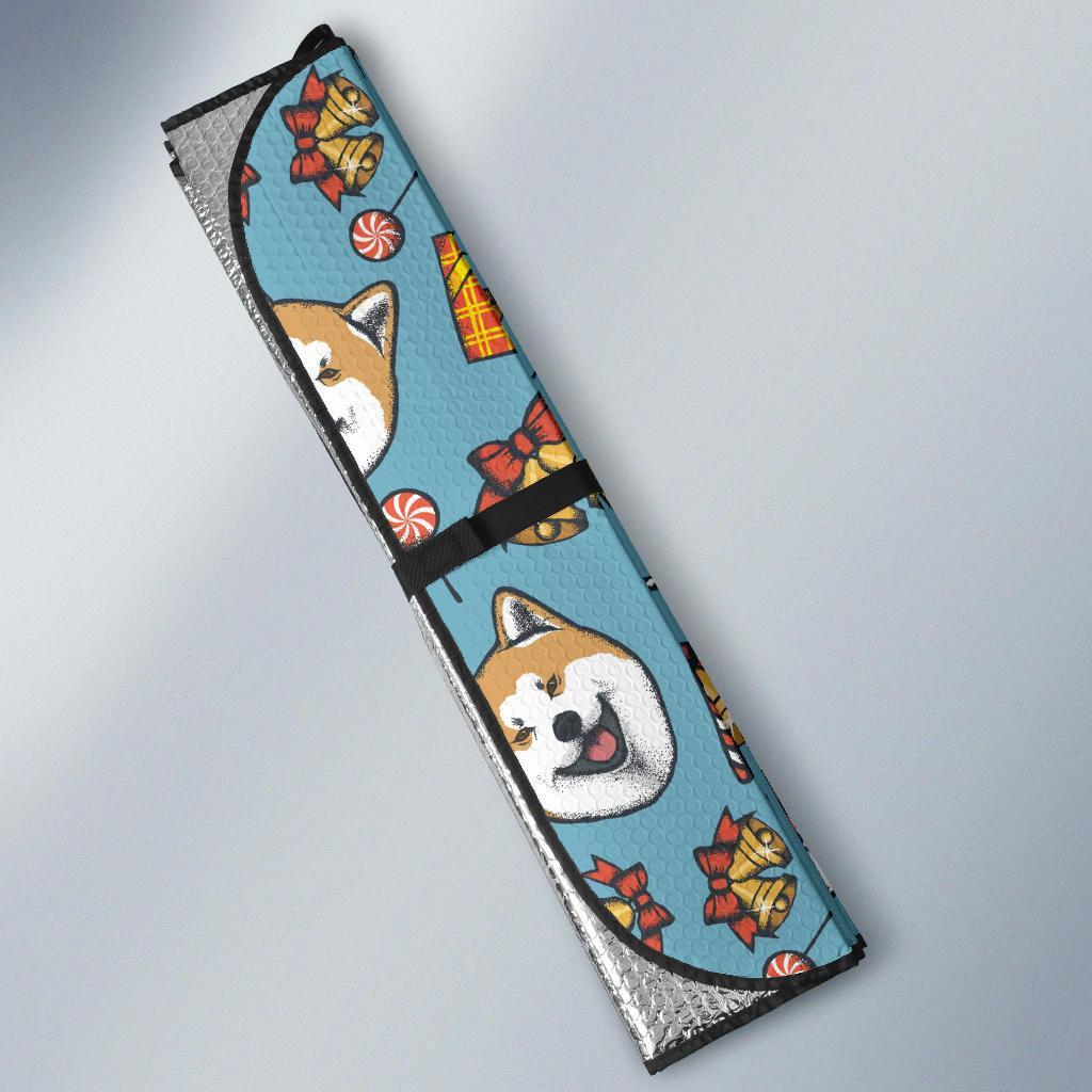 Akita Dog Pattern Print Car Sun Shade-grizzshop