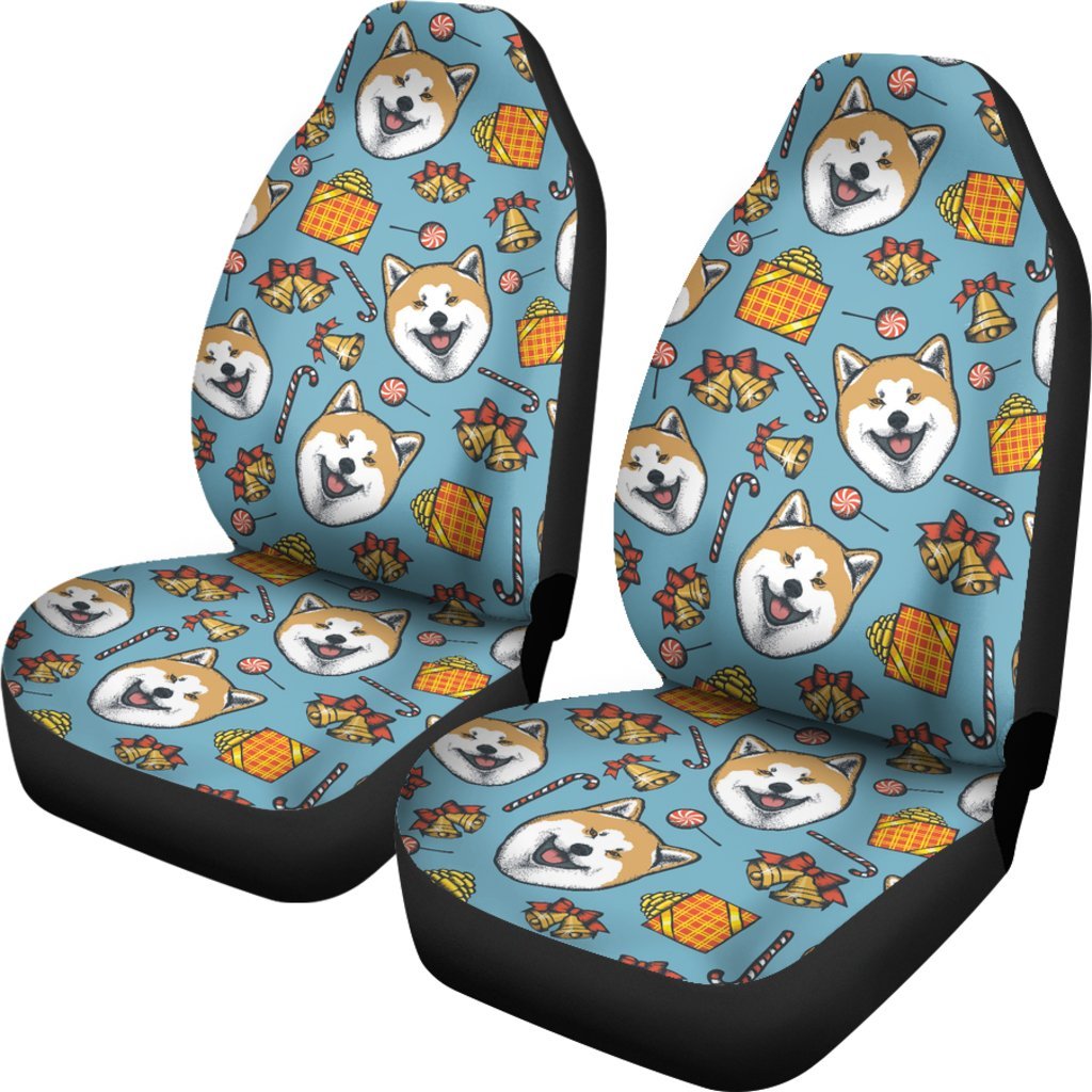 Akita Dog Pattern Print Universal Fit Car Seat Cover-grizzshop