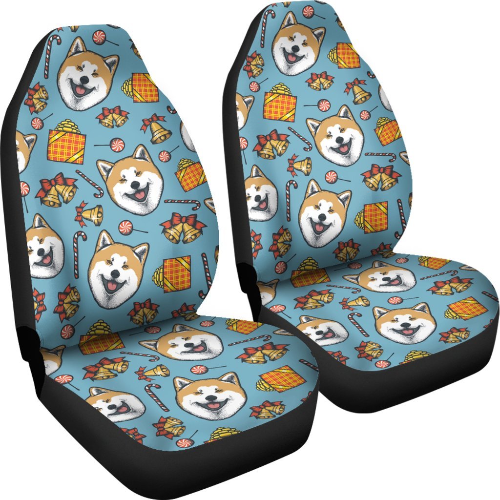Akita Dog Pattern Print Universal Fit Car Seat Cover-grizzshop